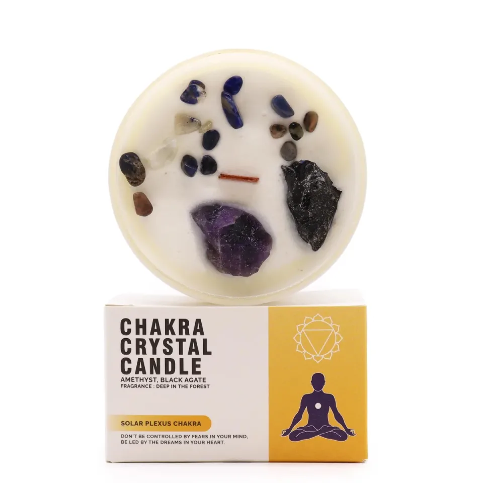 Bougies cristal des chakras : Chakra du plexus solaire