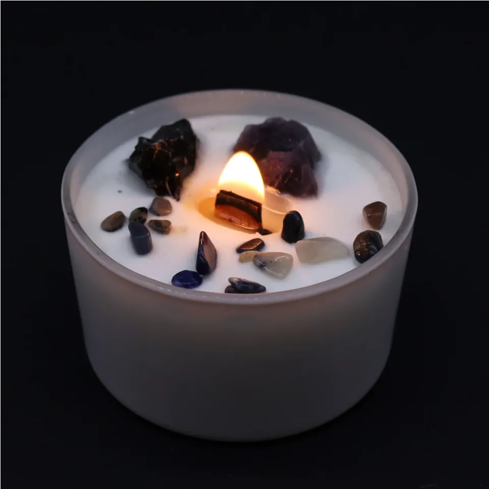 Bougies cristal des chakras : Chakra du plexus solaire