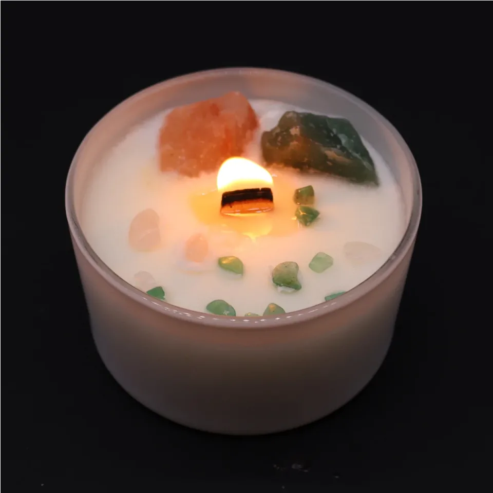 Bougies cristal des chakras : Chakra du cœur