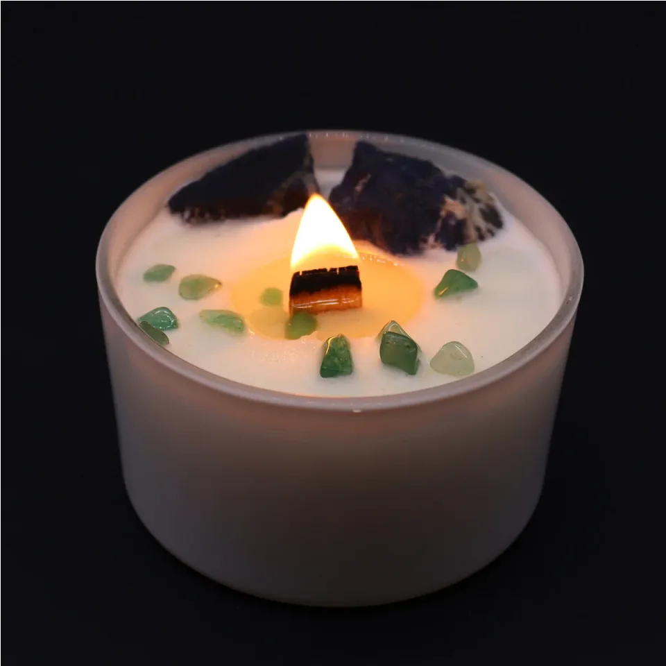 Bougies cristal des chakras : Chakra de la gorge
