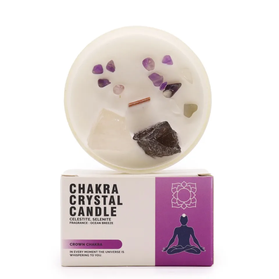 Bougies cristal des chakras : Chakra coronal