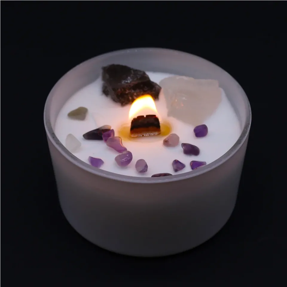 Bougies cristal des chakras : Chakra coronal