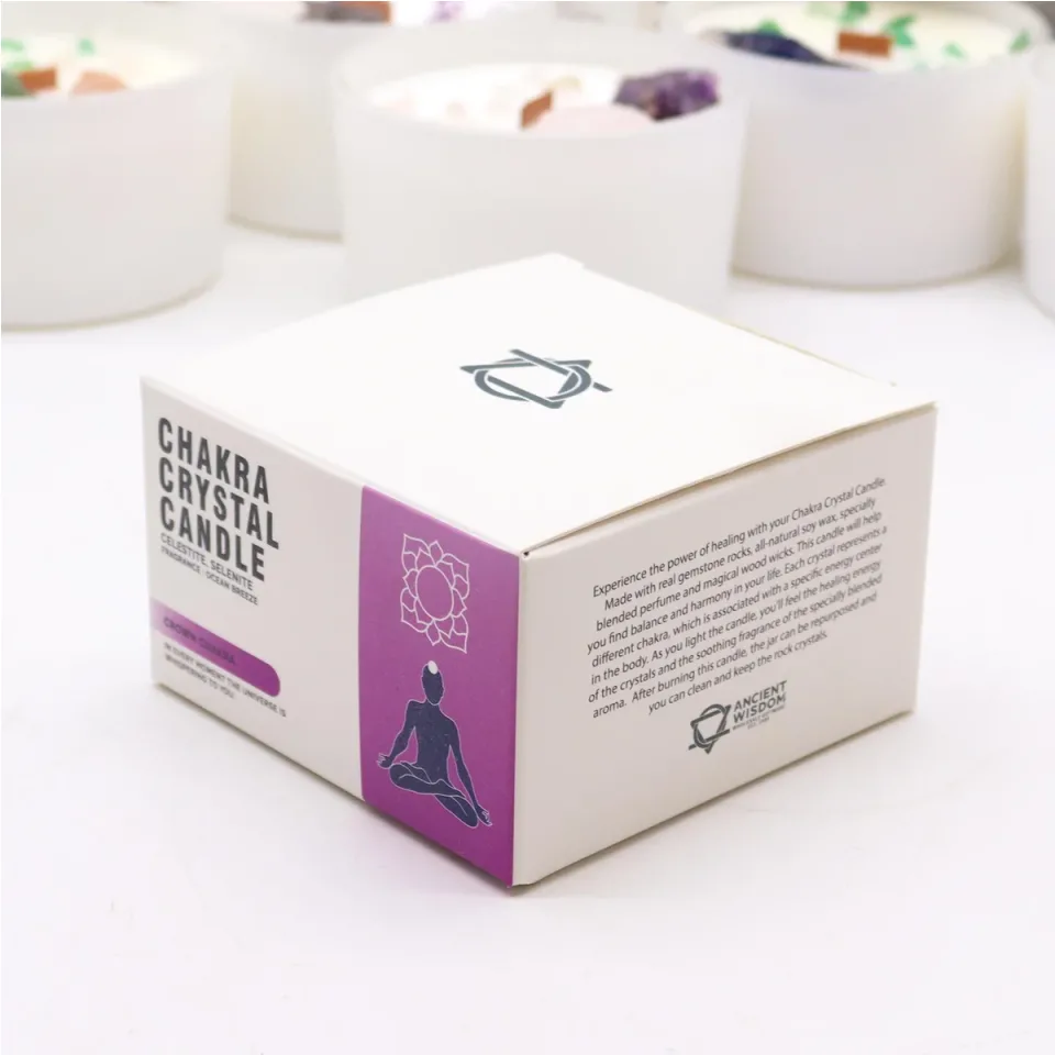 Bougies cristal des chakras : Chakra coronal