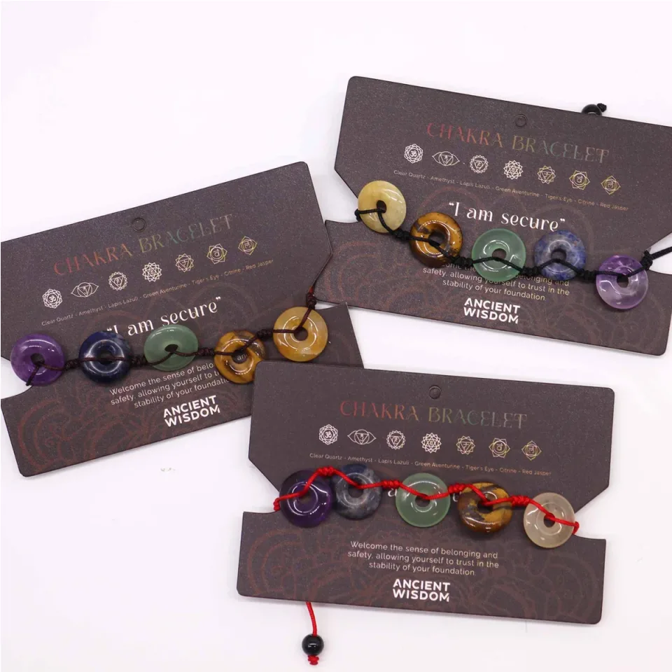 Bracelets cordon des chakras : Grands donuts