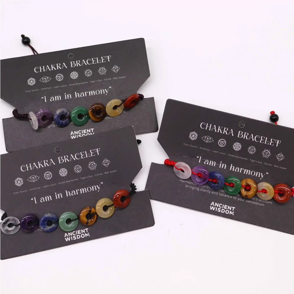Bracelets cordon des chakras : Mini donuts