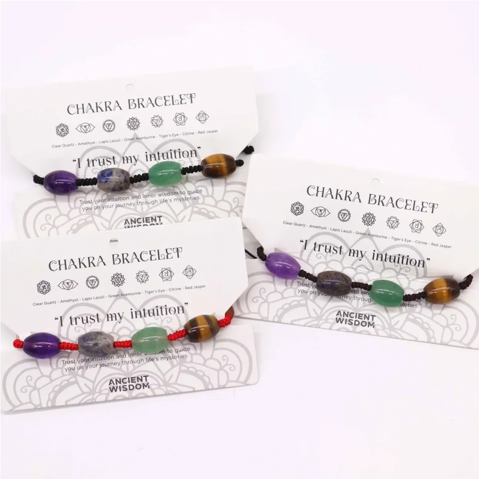 Bracelets cordon des chakras : Perles
