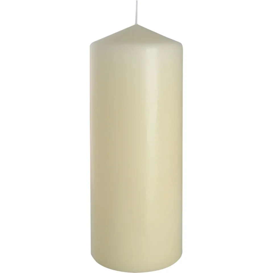 Bougie cylindrique (cierge) : 80 x 200 mm, ivoire