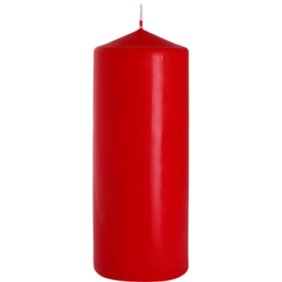 Bougie cylindrique (cierge) : 80 x 200 mm, rouge