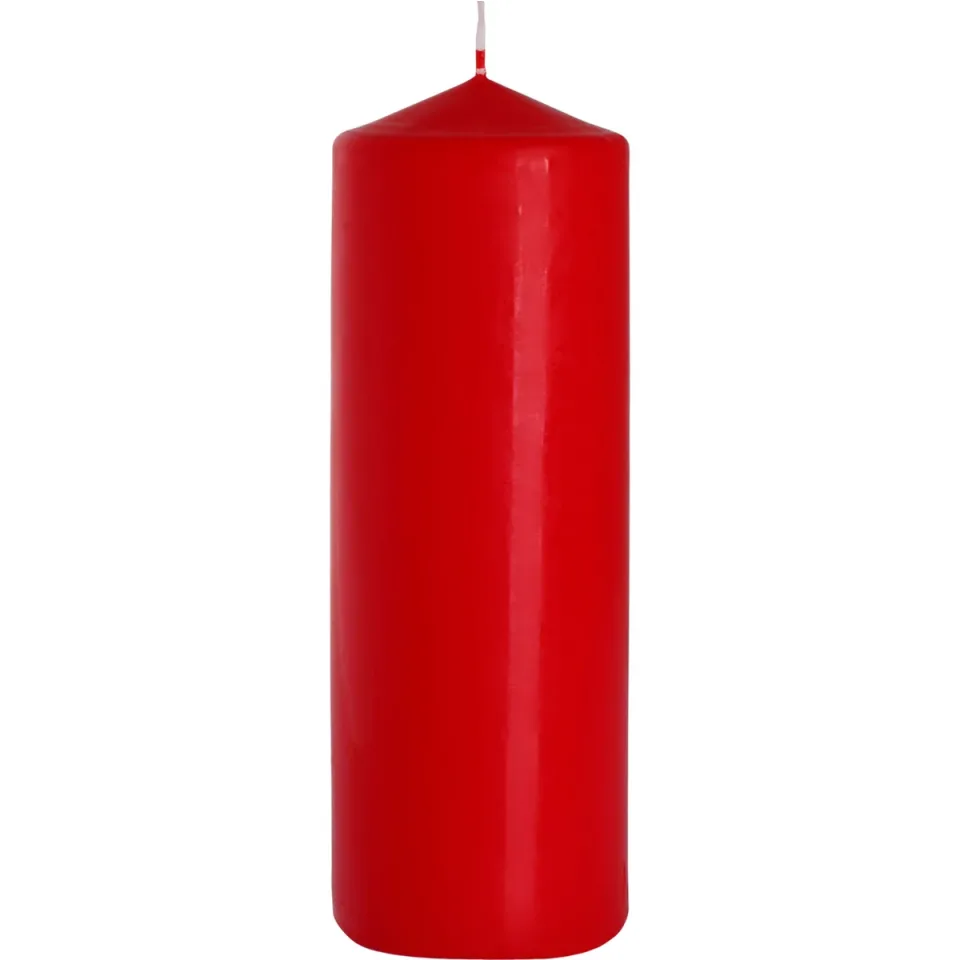 Bougie cylindrique (cierge) : 80 x 250 mm, rouge