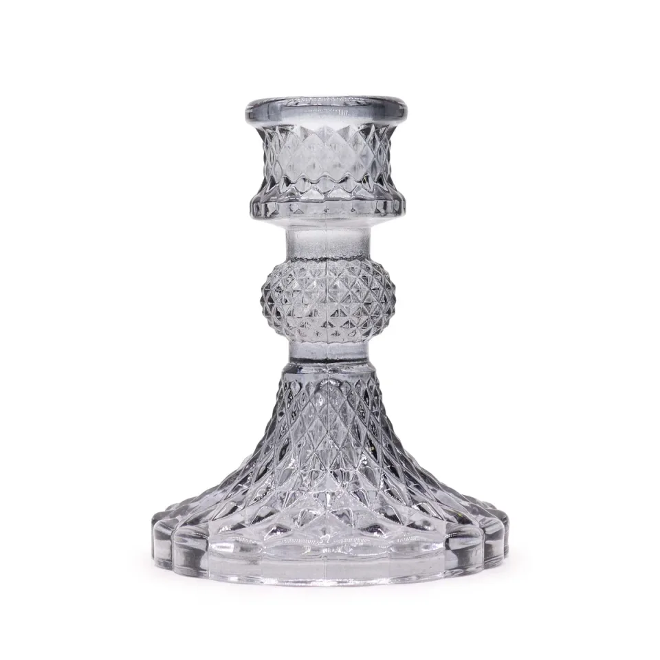 Bougeoir de table vintage : gris nuit