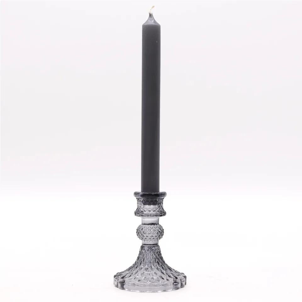 Bougeoir de table vintage : gris nuit