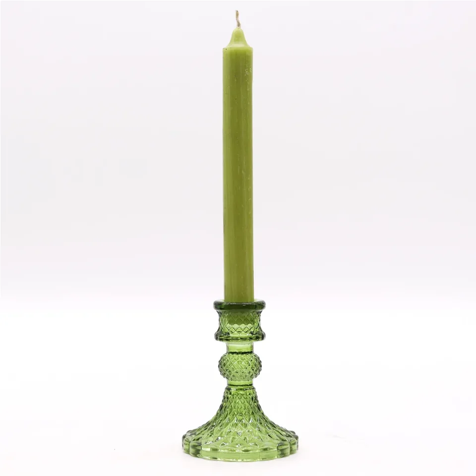 Bougeoir de table vintage : vert jade