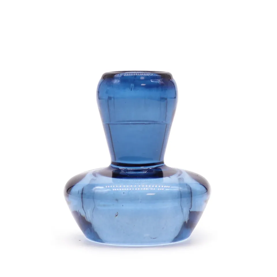 Bougeoir champignon pour bougie fine ou chauffe-plat : bleu royal