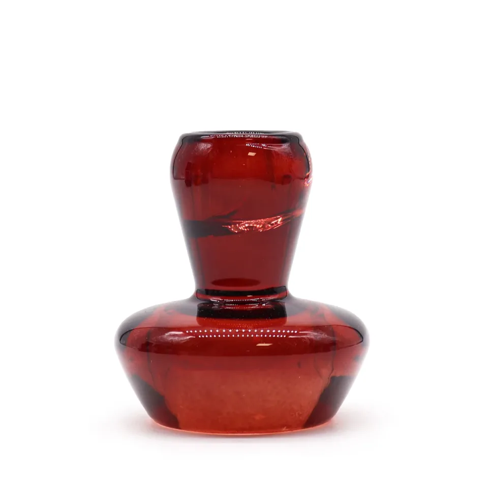 Bougeoir champignon pour bougie fine ou chauffe-plat : rouge rubis