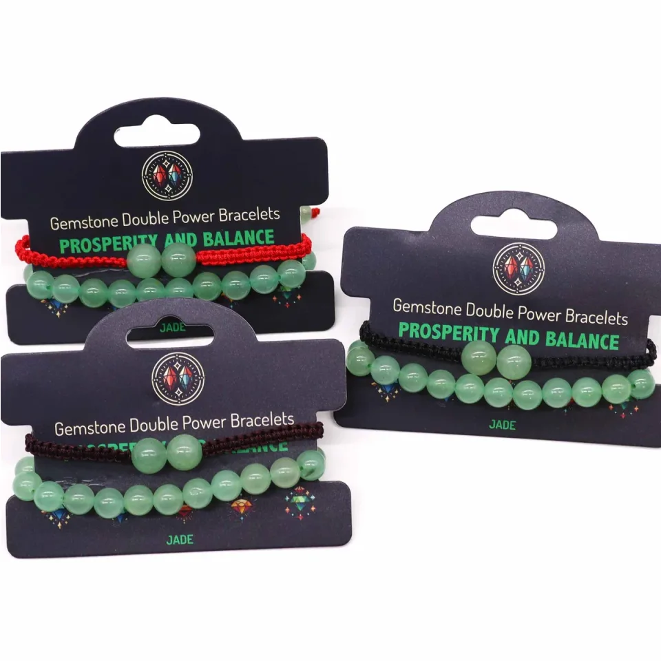 Bracelets doubles en pierres naturelles : Jade