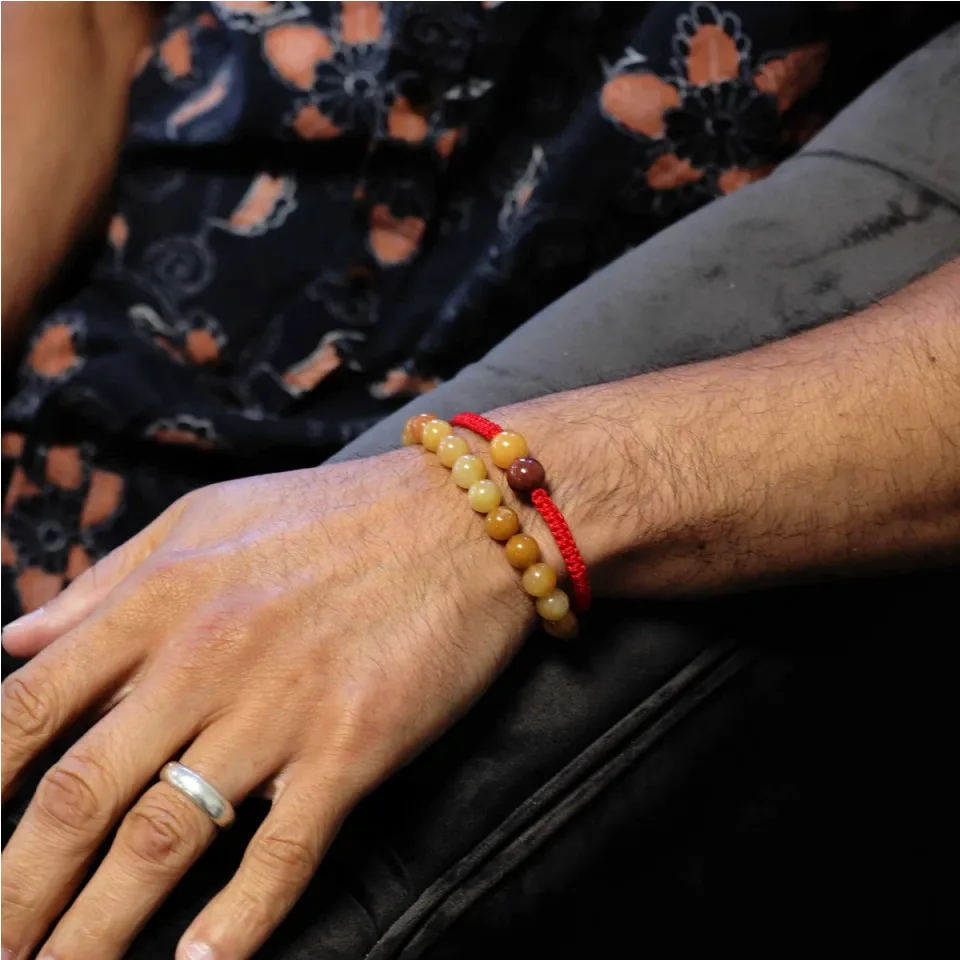 Bracelets doubles en pierres naturelles : Aventurine jaune