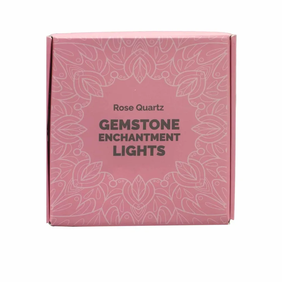 Lumières enchantées en pierre (USB) : Quartz rose