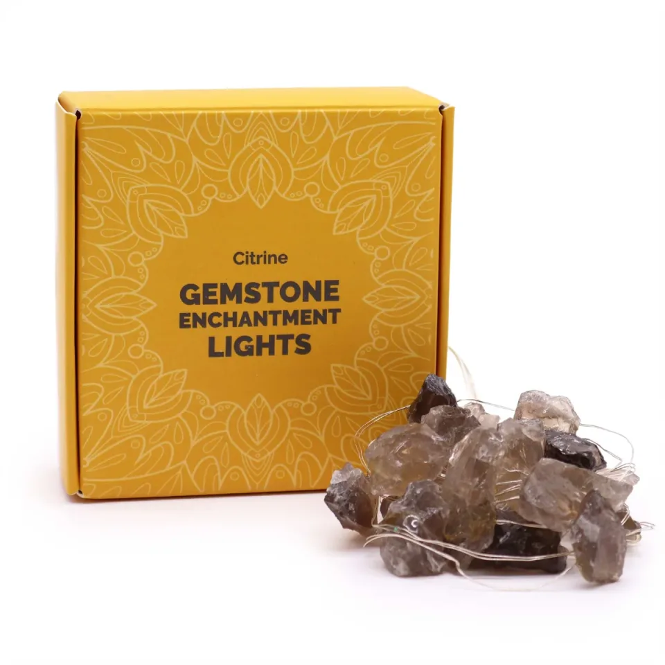 Lumières enchantées en pierre (USB) : Citrine