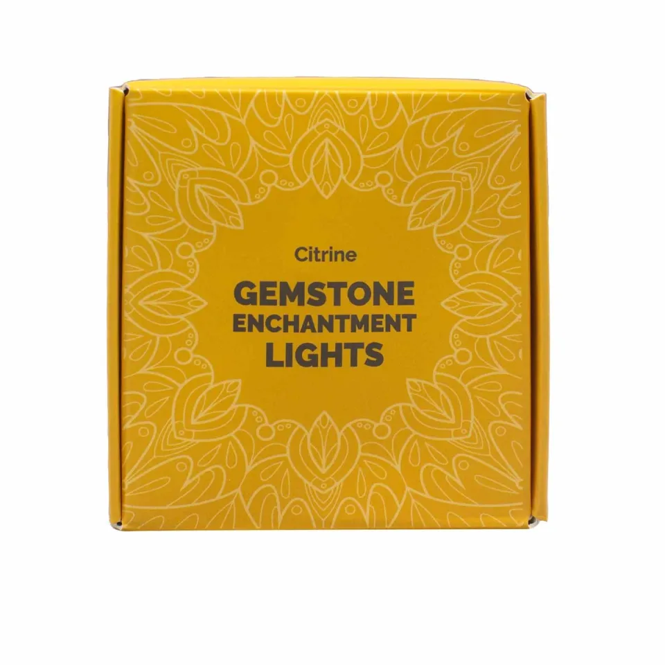 Lumières enchantées en pierre (USB) : Citrine