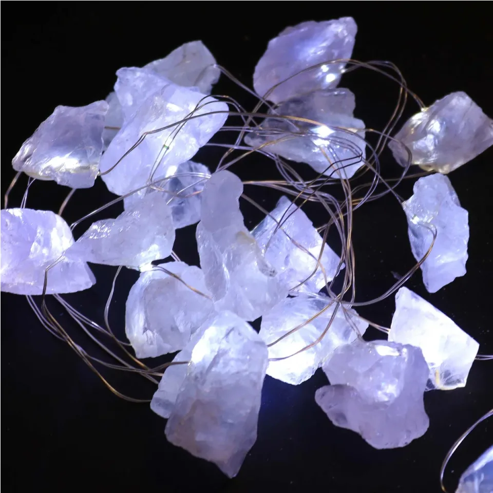 Lumières enchantées en pierre (USB) : Cristal de roche