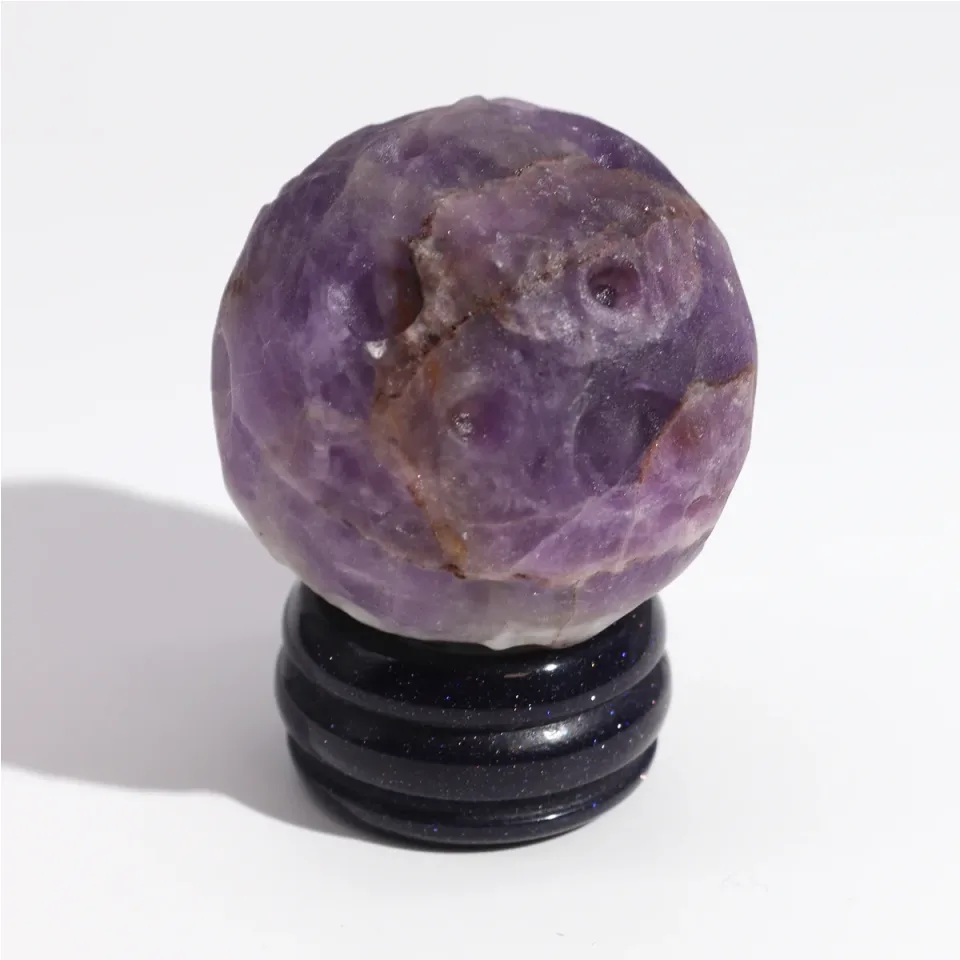 Planètes en pierre sur socle : Améthyste, 40 mm (socle 30 x 15 mm)