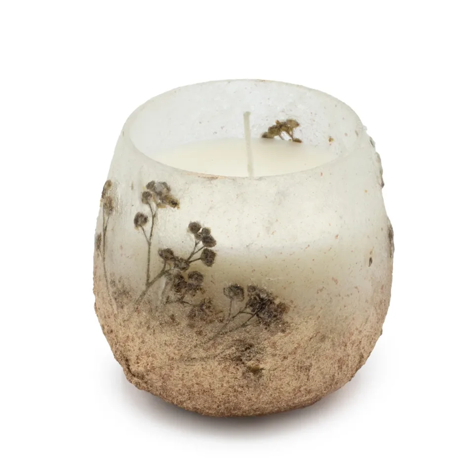 Bougie en pot de verre illustré « Bois de la lumière sauvage » : Petit modèle