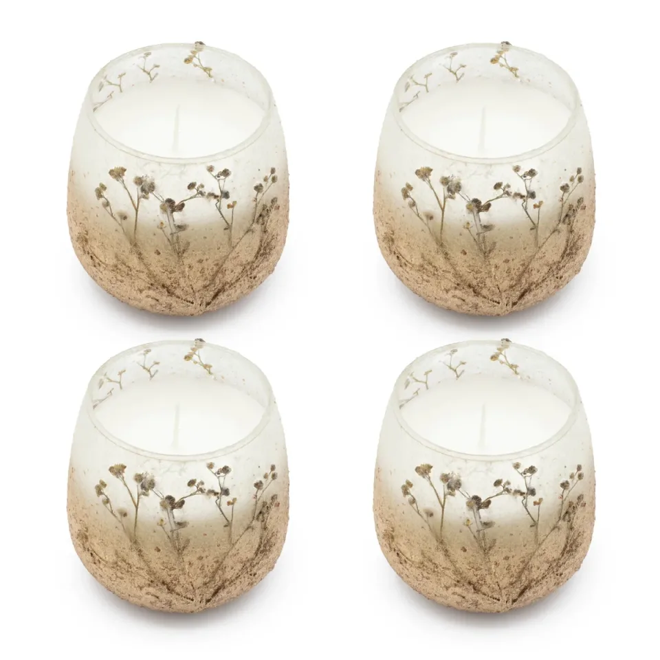 Bougie en pot de verre illustré « Bois de la lumière sauvage » : Petit modèle