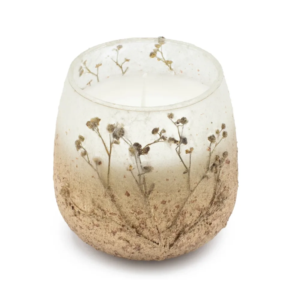Bougie en pot de verre illustré « Bois de la lumière sauvage » : Modèle moyen