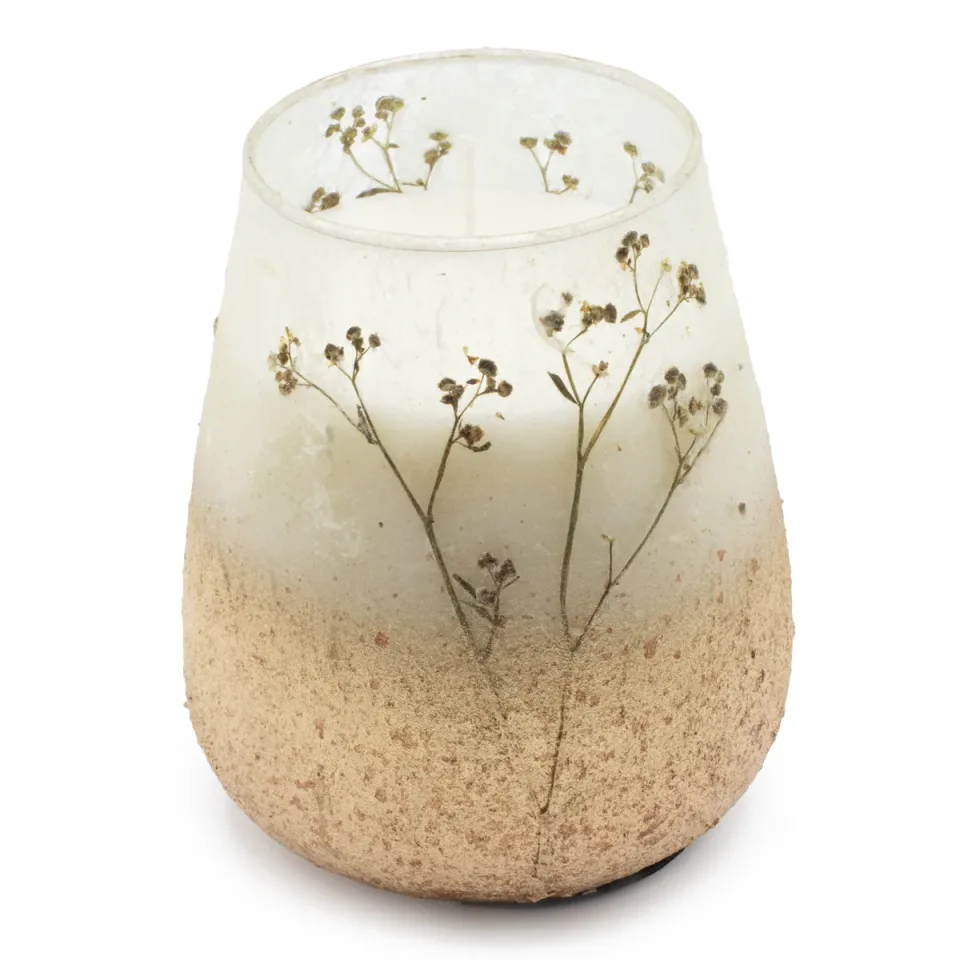 Bougie en pot de verre illustré « Bois de la lumière sauvage » : Grand modèle