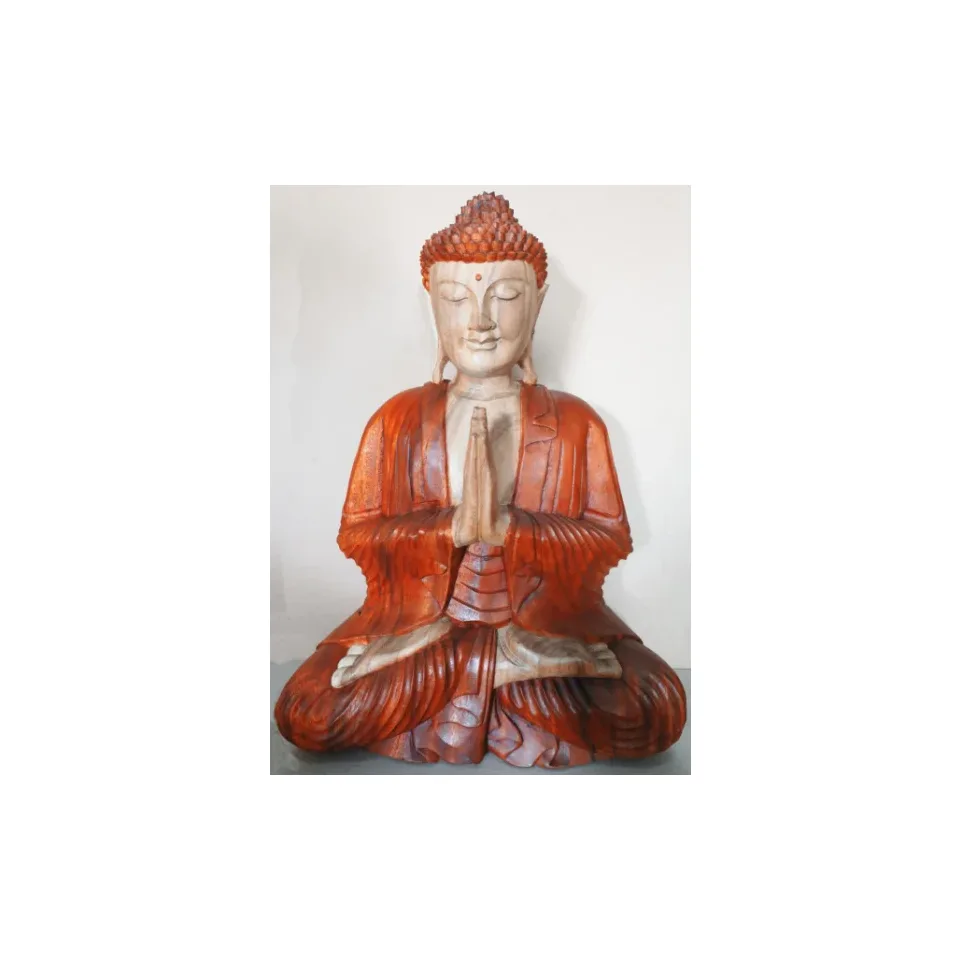 Statue de Bouddha sculptée main, accueil : 30 cm