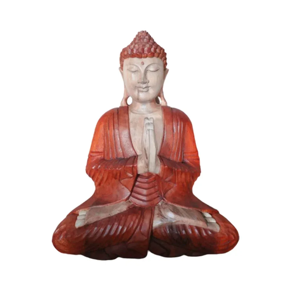 Statue de Bouddha sculptée main, accueil : 40 cm