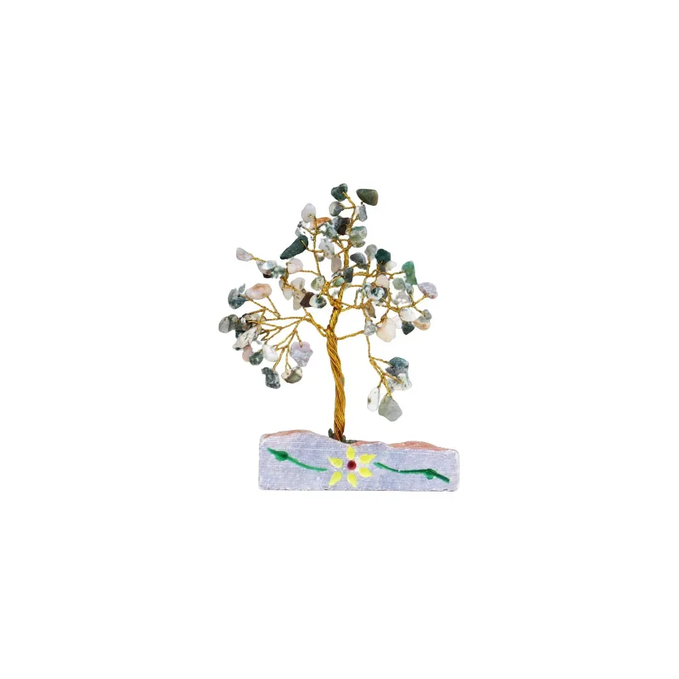Arbres de vie en pierres naturelles (80, 160, 320 pierres) : Agate arbre, 80 pierres