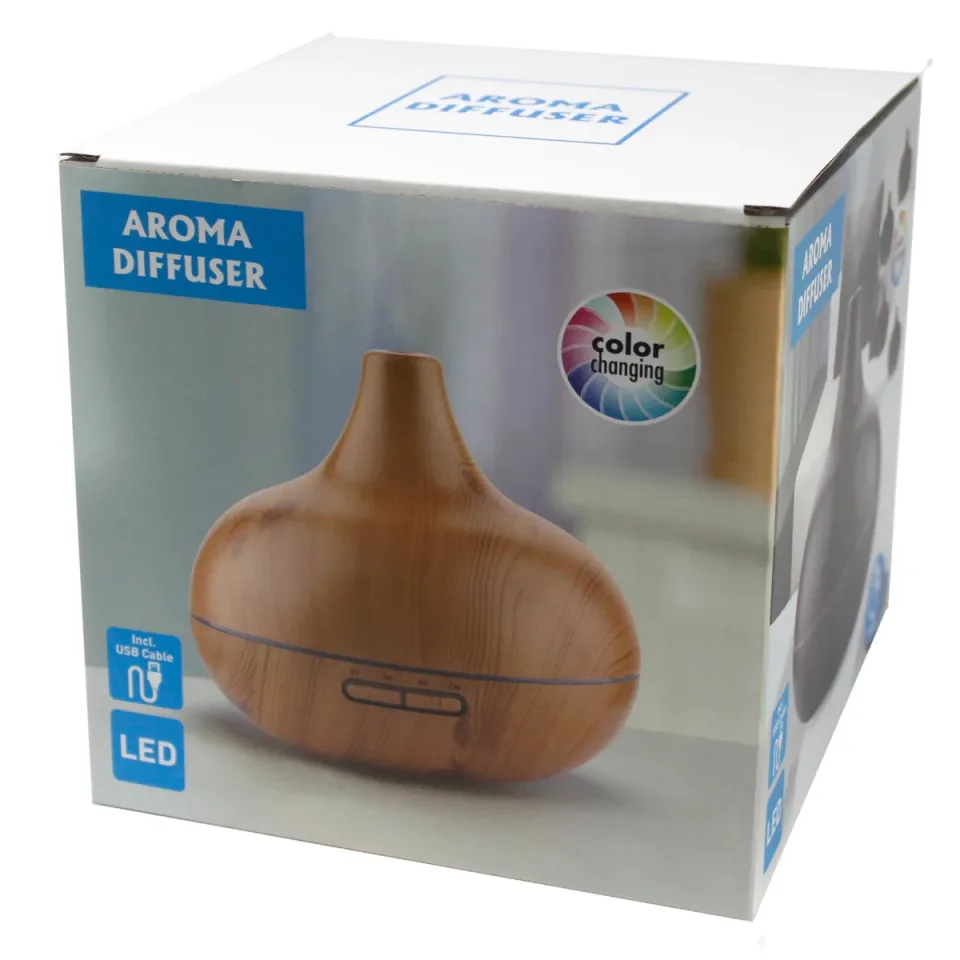 Atomiseur Santorin, effet coquillage, USB, lumière colorée et minuteur : Modèle unique