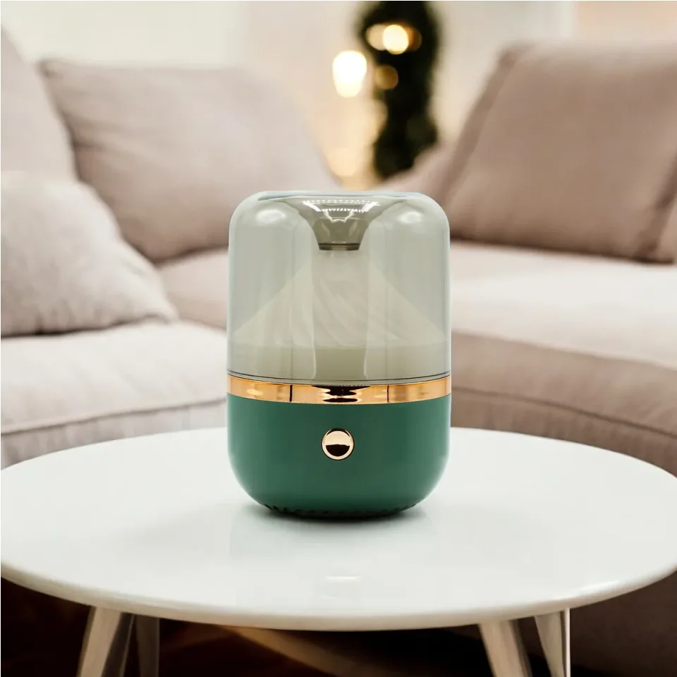 Diffuseur Urbain vert et bronze, USB, lumière colorée : Modèle unique