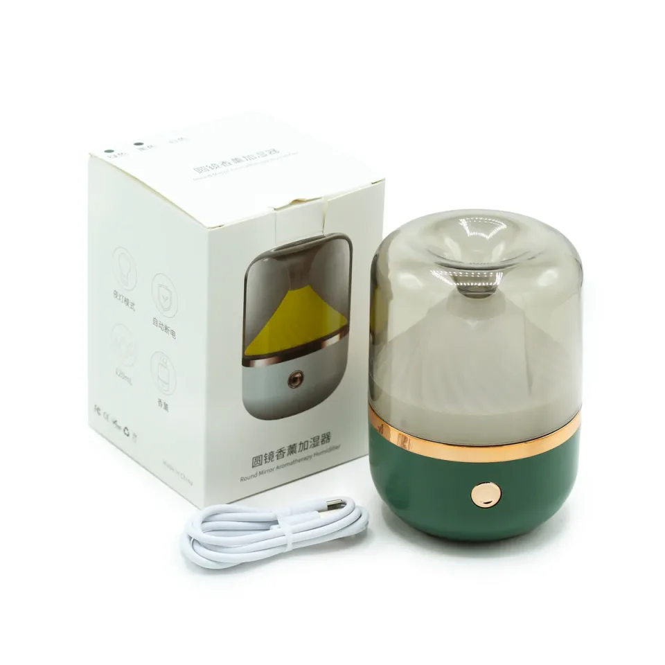 Diffuseur Urbain vert et bronze, USB, lumière colorée : Modèle unique