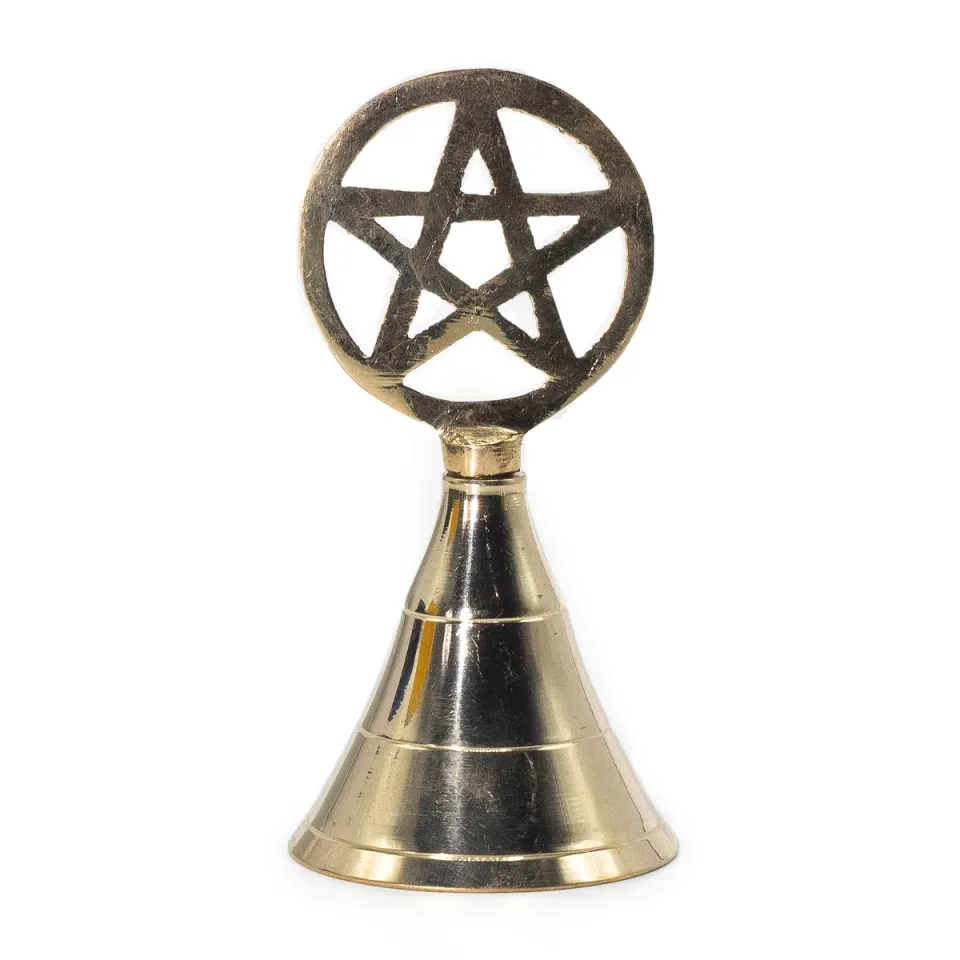 Cloche d'autel en laiton, Pentagramme : Modèle unique