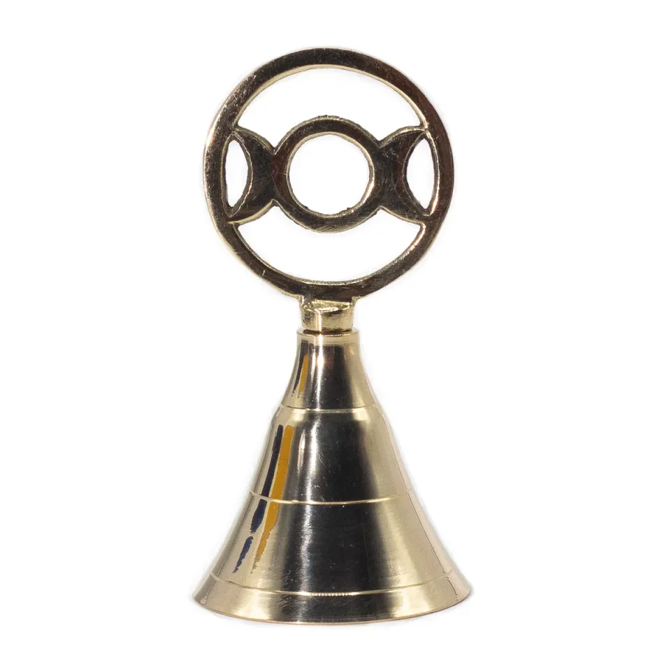 Cloche d'autel en laiton, Trois lunes : Modèle unique