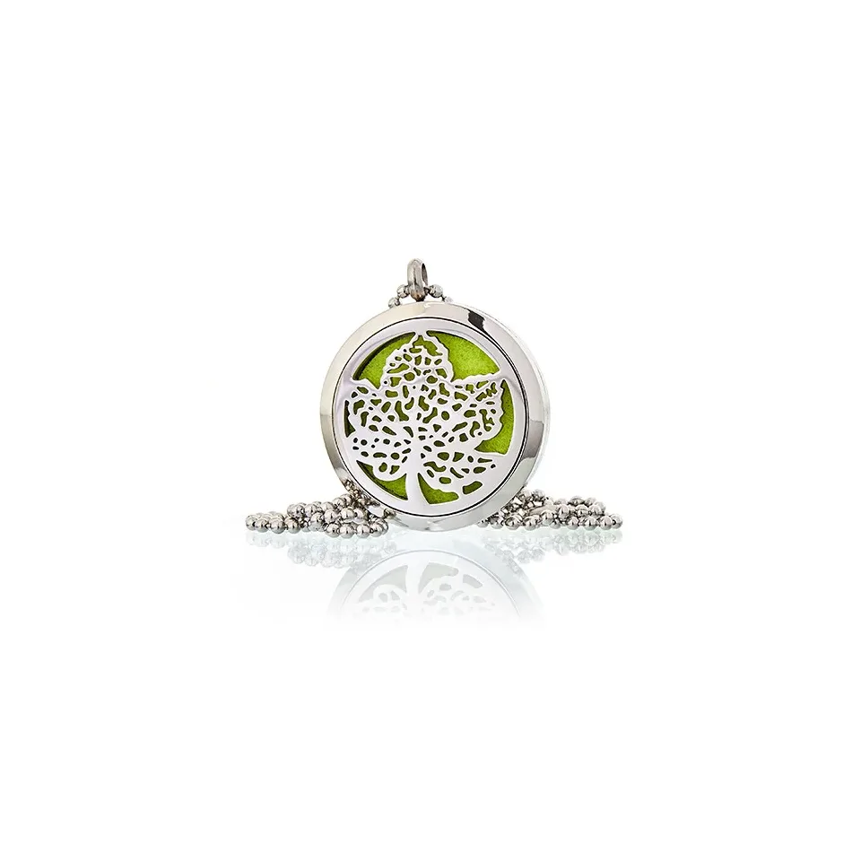 Diffuseur d'huiles essentielles, Collier feuille : Modèle unique