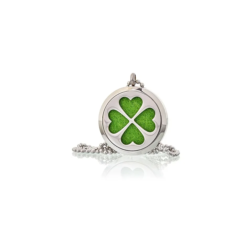 Diffuseur d'huiles essentielles, Collier trèfle à quatre feuilles : Modèle unique