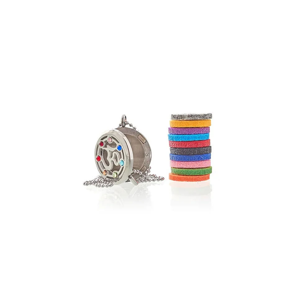 Diffuseur d'huiles essentielles, Collier Om et chakras : Modèle unique
