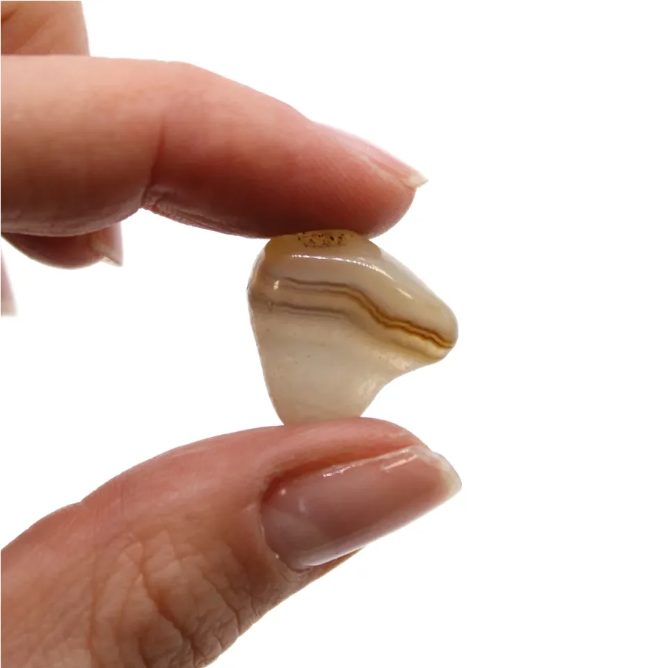 Petites pierres roulées d'agate grise : Modèle unique