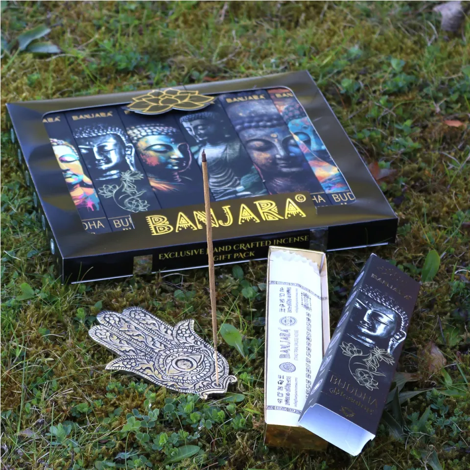 Coffret d'encens Banjara Bouddha : Modèle unique