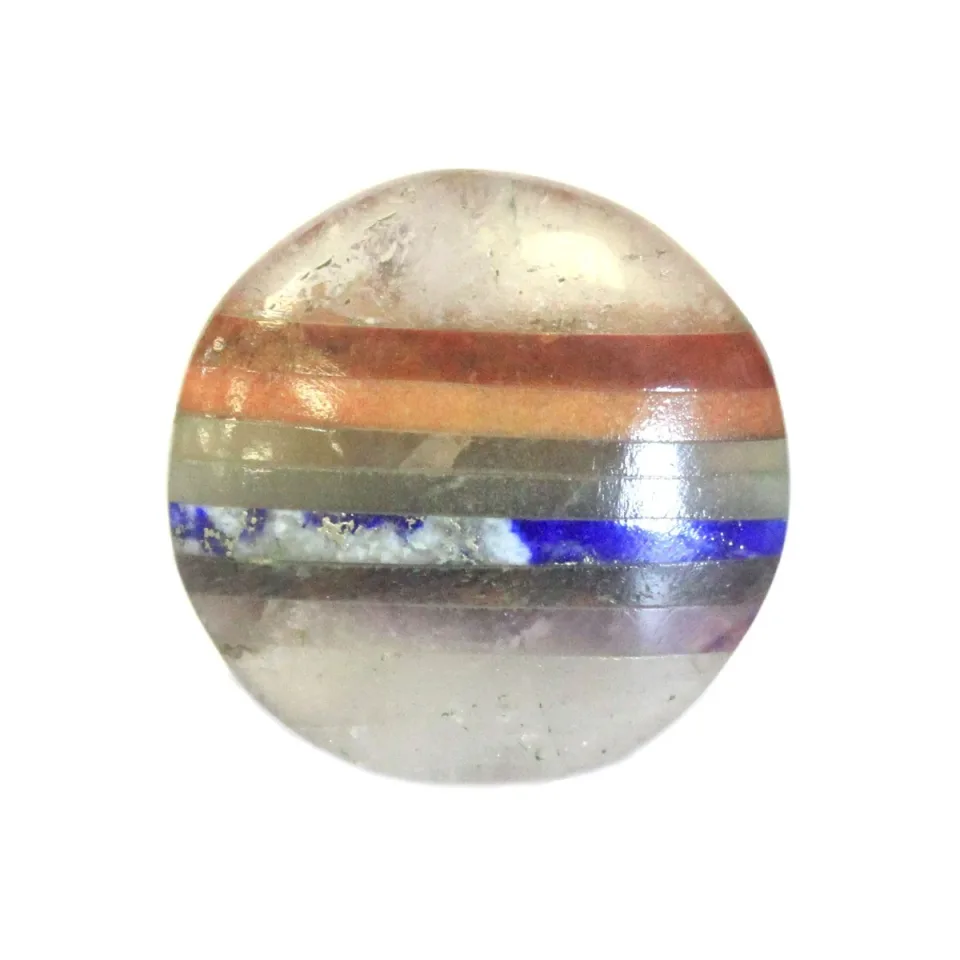 Pierre des chakras d'Inde, Pierre de paume en cristal : Modèle unique