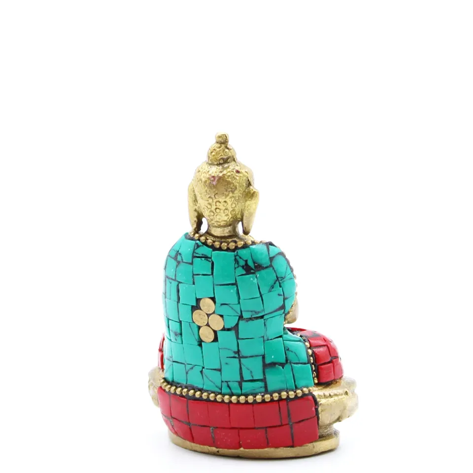 Bouddha en laiton fait main, Bénédiction, 7,5 cm : Modèle unique