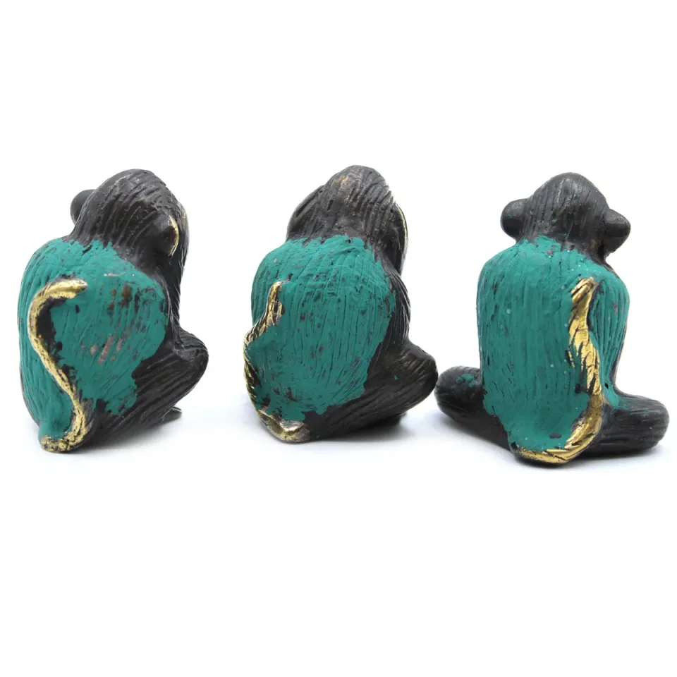 Lot de 3 : Ne rien voir, singes : Modèle unique