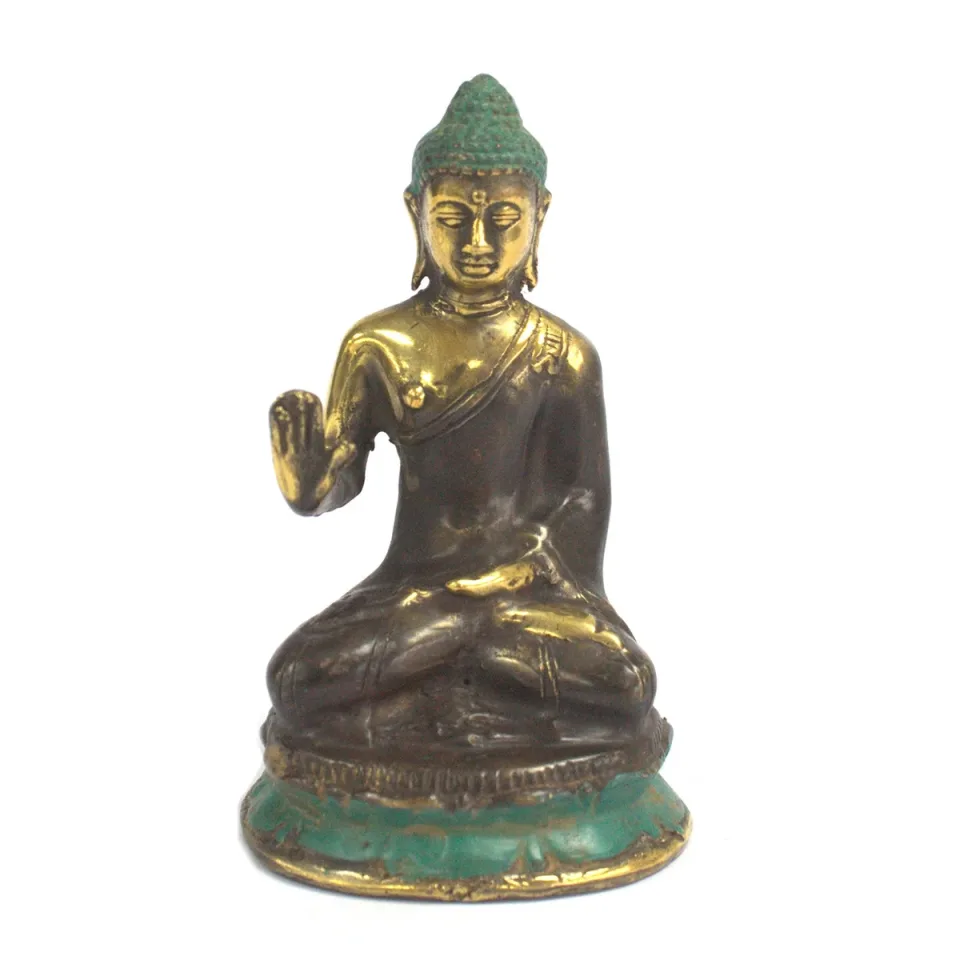 Bouddha assis moyen, main levée : Modèle unique