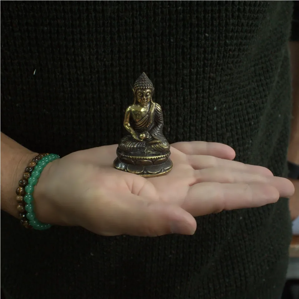 Mini Bouddha assis, méditation : Modèle unique