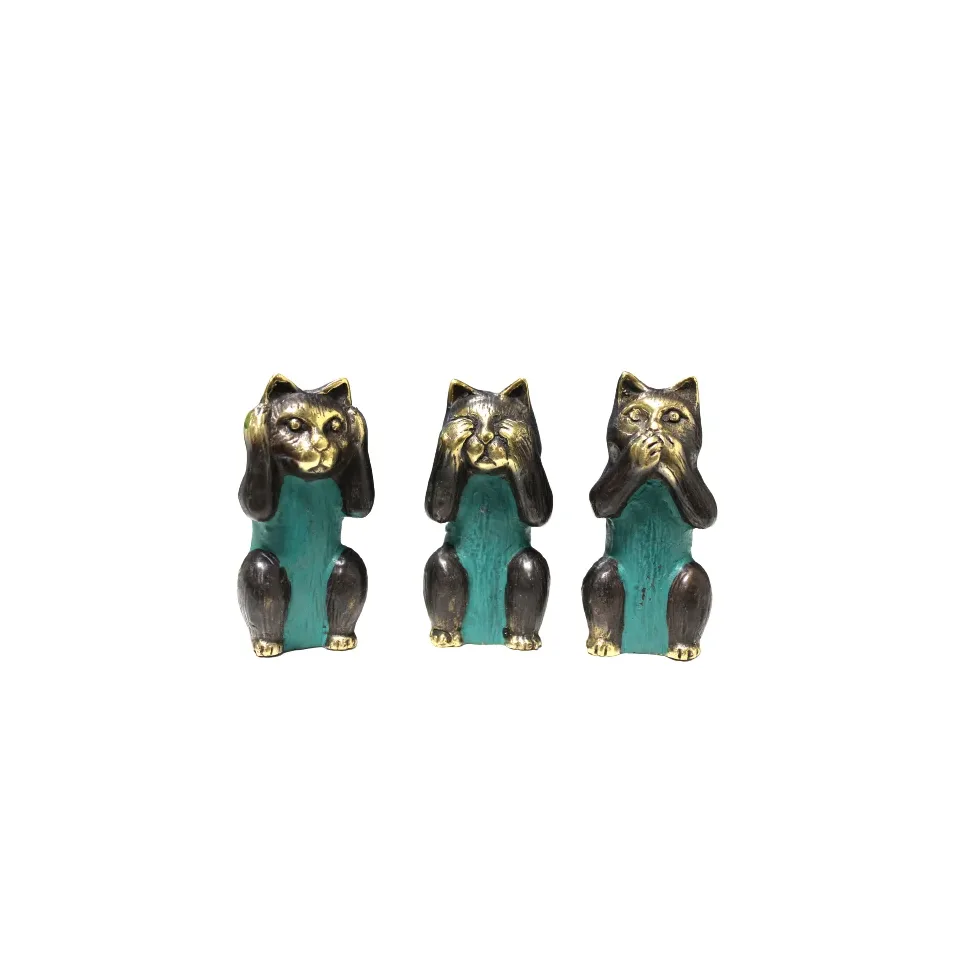Lot de 3 : trois chats de la sagesse : Modèle unique