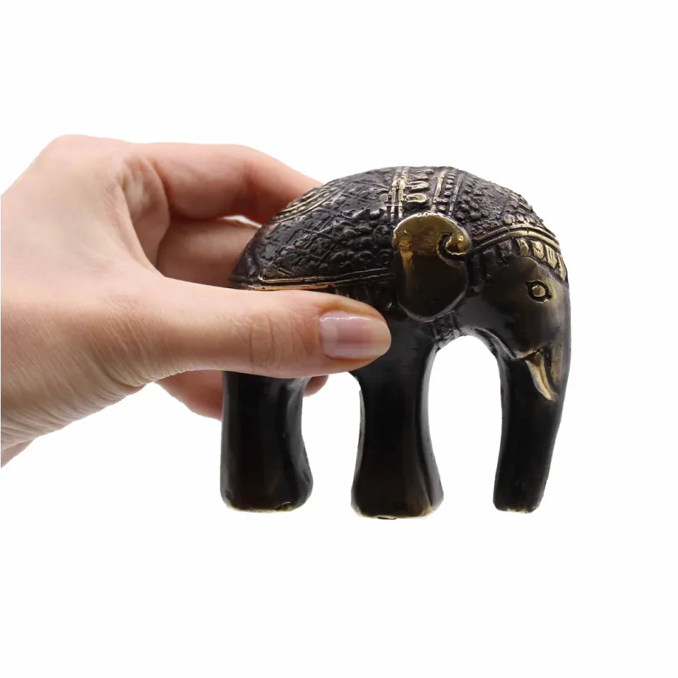 Lot de 3 éléphants d'art : Modèle unique