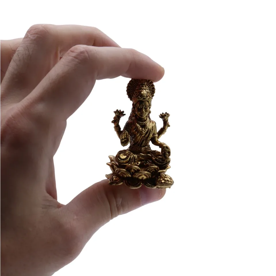 Petite divinité en laiton, Laxmi : Modèle unique